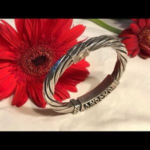 🔆 SALE! Vintage 925 rope hinged bracelet